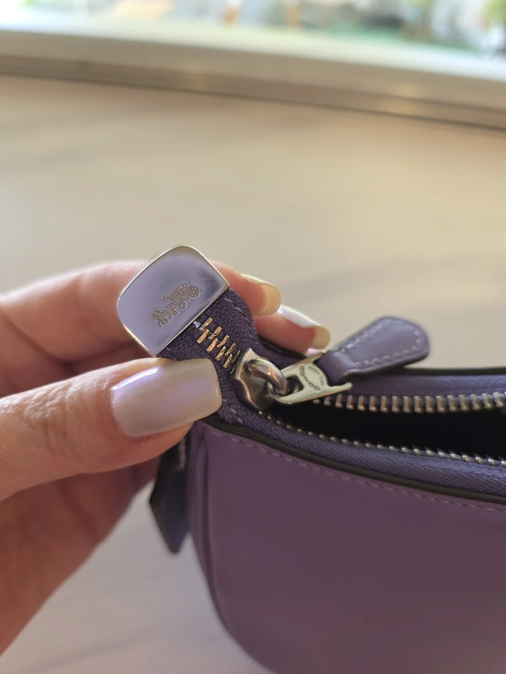 Coach Teri Lilac Smooth Leather C Shoulder Handbag Or Crossbody Bag CR099